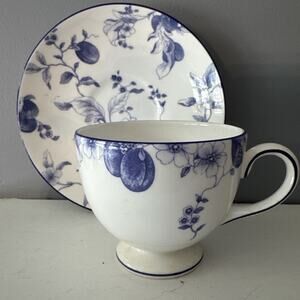 Wedgwood Blue Plum Leigh Shape Cup & Saucer 1796364
